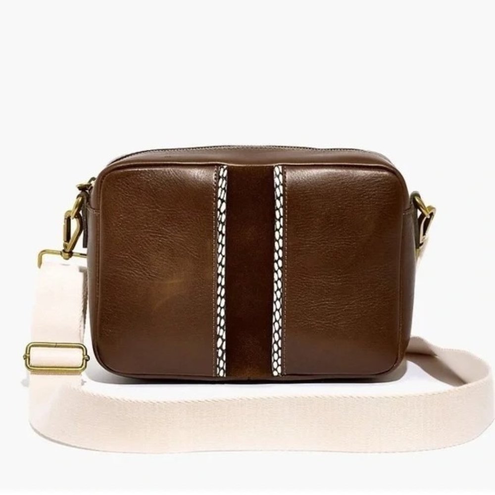 Madewell The Large Transport Camera Bag: Suede Inset Edition